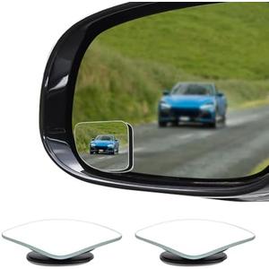 Lyxheth 2PCS Blind Spot Convex Car Mirror, Side Mirror Blindspot, Rear View Mirrors with Wide Angle Adjustable Stick, Universal Car Blindspot Mirrors Exterior Accessories for Cars (Fan shaped, 2PCS)