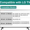 Base Stand for LG TV Legs, Replacement for 49 Inch LG TV Stand 49LJ550M 49LJ5500 49LJ5550 49LJ550M-UB 49LJ5550-UC 49LJ5500-UA 49UJ6300-UA 49UK6300PUE 49UK6300BUB 49UK6200PUA 49UK6090PUA with Screws