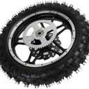 2.510in Rear Wheel Rim Tyre Assembly Nonslip Wearproof motorcycle motocross tirespit bike rim 10 inch Dirt Bike Rear Wheel, 10 Inch Pit Bike Rim, Bicycle Tire for Off Road Motorcycles Dirt Pit Bikes