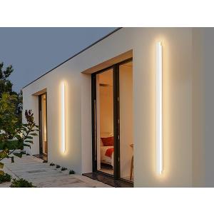 Long Outdoor Wall Lights Modern Exterior Lighting Fixtures for House, LED Linear Outdoor Wall Sconces Lighting for Porch Patio Garage Door Yard Indoor, Waterproof, 2 Pack