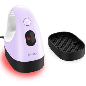 Mini Heat Press Machine, Mini Heat Transfer Iron, 3 Settings Levels & Visible Temp, Portable Press Easy for Crafts, T-Shirt, Hats, Shoes, Bags, Cap and Small Vinyl Projects (Purple)