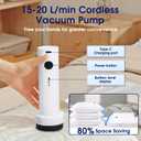 6Kpa Cordless Electric Vacuum Pump for Storage Bags, USB Rechargeable Portable Vacuum for Travel Air Pump Compression Bag Pumps for Clothes Bedding, White Black (No bags)