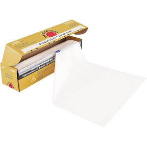 Thick White Plastic Disposable Plastic Tablecloth Roll with Easy Slide Cutter | 54 in Wide | Cover Square, Round, Foldable, Rectangle Table for Party, Birthday, Indoor, Outdoor, Events