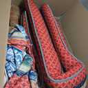 MAXYOYO Bohemian Retro Floor Mattress Vintage Floral Japanese Futon Mattress Roll Up Thicken Sleeping Mat Portable Camping Mattress Floor Lounger Couch Mattress Pad, King Size