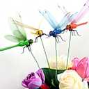 4 x 12 Pieces Dragonfly Garden Decor 3D Dragonfly Garden Stakes 4Colors Ideal for Garden Decorations and House Warmings CHOUYUHE
