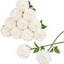 34.45" Long Stems Plum Fake Peach Plants Real Touch Silk for Wedding Home Bedroom Party Table Office, White