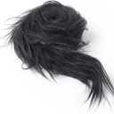 Shaggy Plush Faux Fur Fabric Precut Strips Black Fur Fluffy Fuzzy Craft Fur for Christmas Decoration DIY Craft Gnomes Beard Hair Dwarf Cosplay Costume (Black, 4x60 inch)