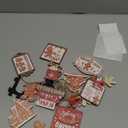 17 Pcs Christmas Tiered Tray Decor Set Gingerbread Man Christmas Tiered Tray Decoration Gingerbread House Wooden Sign Winter Farmhouse Home Decoration for Rustic Home Shelf Table Centerpiece