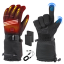 Rechargeable Heated Gloves with 4 Temperature Modes, 7.4V 5000mAh Battery, Waterproof, Camping Hand Warmers for Motorcycle Skiing Hiking Hunting Cycling (L)