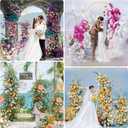 Wokceer Wedding Arch Backdrop Stand and Cover Set of 2 Metal Arch Stand with Arch Cover White 7.2FT, 6FT for Birthday Party Wedding Ceremony Bridal Baby Shower Event Decor