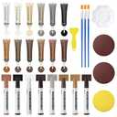 Oriflame Wood Furniture Repair Kit: 12-Color Filler and 8-Color Markers - Wood Touch Up for Scratches/Cracks/Holes/Stains in Floors/Table/Cabinets(Hardwood/Laminate)