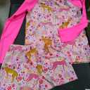 Girls Swimsuit Size 1012 Years Old Pink Cheetah Floral Bathing Suit UPF 50+ 2 Piece Long Sleeve Rash Guard Swimwear Set Size 150