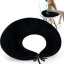 BBL Pillow After Surgery for Butt Sleeping Sitting, Driving Donut Hemorrhoid Pillow, Seat Support Hip Cushion, Cotton BBL Post Surgery Recovery Must Haves (Upgraded) (Black)