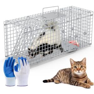 Live Humane Animal Trap Cage Cat Trap Folding Catch and Release Cage
