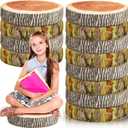 12 Pcs Flexible Seating Floor Sitting Cushion for Classroom Soft Tree Stump Stool Set 3D Digital Print Soft Round Throw Pillow Decorative Wood Slice Floor Cushion for Classroom Kids Couch Chair Home
