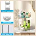 360 Rotating Makeup Organizer, 2 Tier Lazy Susan Bathroom Counter Organizer, Skincare Organizers, Spinning Perfume Organizer & Vanity Organizer Countertop (Classic Grey, 2 Tier)