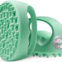 Anti-Cellulite Silicone Massager Brush - Deep Tissue Body Scrubber for Cellulite Remover, Skin Firming & Lymphatic Drainage - Exfoliating Massage Tool with Grip Handle for Legs & Body - Green