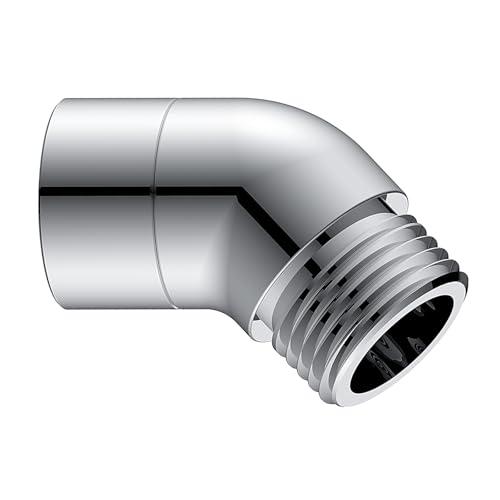 JASYA 135 Degree Elbow Shower Head Adapter All Metal Handheld Shower Head Elbow Adapter Shower Arm Angle Adapter Shower Arm Extension 45° Showeradapter For Shower Heads Extension Pipe (135°, Chrome)