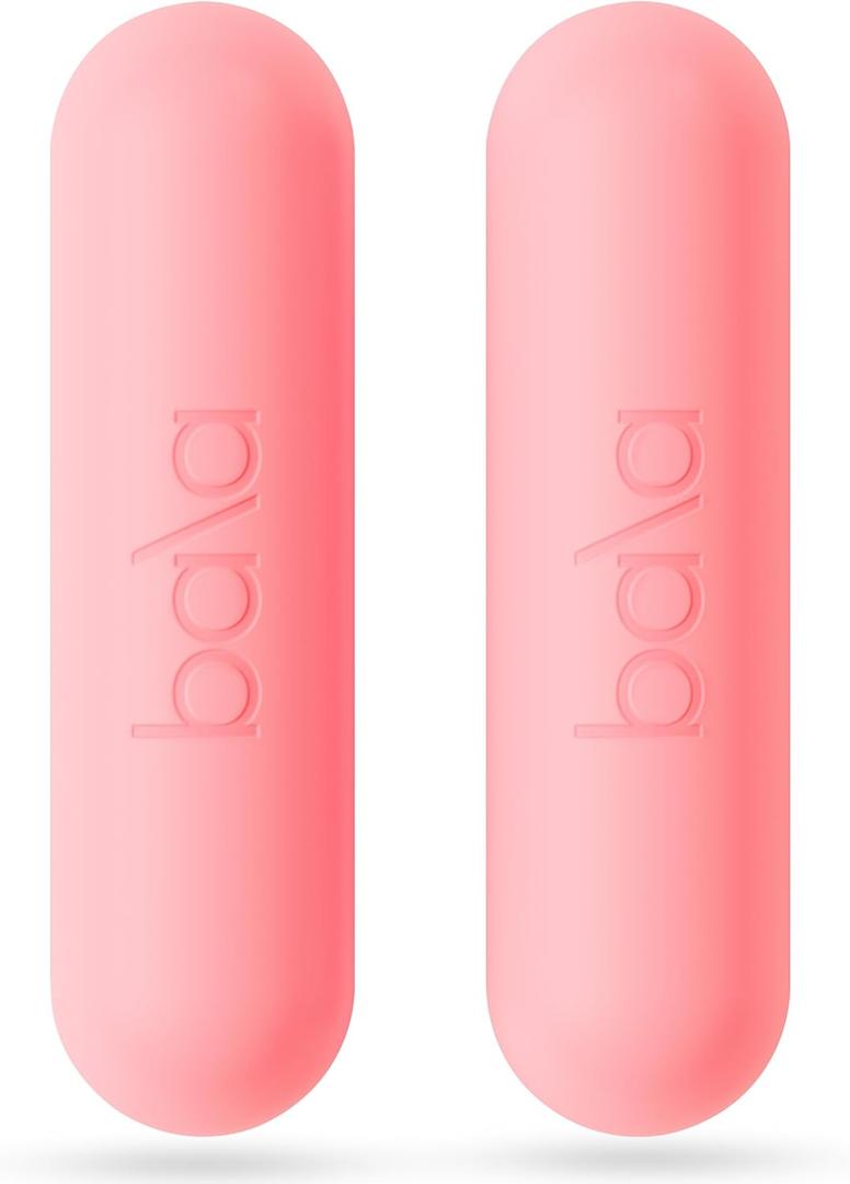 Bala Bars Dumbbell Set for Women & Men - Set of 2 Bars Designed for Walking, Strength Training, HIIT, Boxing & Aerobics - Hand Weights for Working Out at Home (3 LB, Blush)