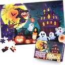100 Piece Halloween Puzzles for Kids Ages 4-6 6-8, Halloween Holiday Jigsaw Puzzles Preschool Educational Toys Gifts for Children Boys Girls 4 5 6 7 8 Years Old
