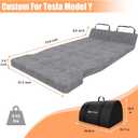 Memory Foam Mattress for Tesla Model Y, AYAMAYA 2.4" Foldable Car Camping Mattress with Sheet & Head Support and Storage Bag, Fits Tesla Frunk Trunk for Road Trips