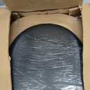 Mayfair Padded Toilet Seat, Cushioned Soft Vinyl over Wood Core Seat, Secure Hinges, Easy Clean, Made in USA, Round, Black