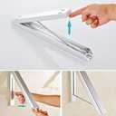 Clothes Drying Rack, Laundry Racks for Drying Clothes, Closet Storage Organization Wall Mounted Retractable Clothes Hanger for Laundry Room, Garage, Indoor & Outdoor Use, Slim Design Aluminum (Silver)