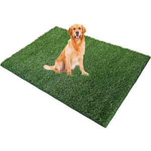 Grass Pad for Dogs, 48" x 30" Artificial Turf for Pets Potty Training, Fake Grass Mat with Drainage Holes, Easy to Clean, Large Turf Rug Outdoor Indoor Use