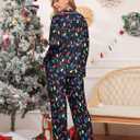 RAISEVERN Couples Christmas Matching Pajamas 2 Piece Women Men Xmas Pjs Soft Pajama Set Long Sleeve Loungewear Warm Sleepwear (XL)