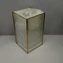 Hewory Glass Hurricane Candle Holder Set of 18, Gold Large Hurricane Centerpiece for Table, Tall Floor Square Pillar Candle Holders Lantern Set for Wedding, Anniversary, Party, Fireplace, Dining Room