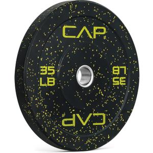 CAP 35lb Economy Color Fleck Olympic Bumper Plate, Single, Economy - Speckled, 35lbs