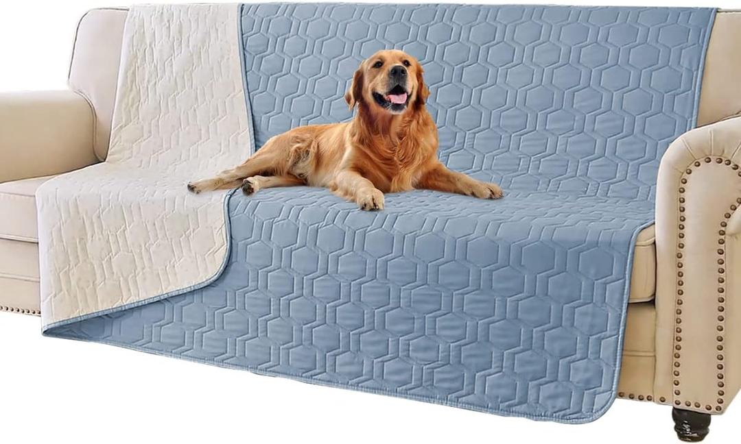 Waterproof and Anti-Slip Dog Bed Cover and Pet Blanket Sofa Pet Bed Mat car Incontinence Mattress Protectors Furniture Couch Cover for Most Cats Dogs, Pets68x82- Stoneblue (68x82Inch (Pack of 1))