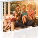 Egofine 8x10 Acrylic Frame, 20mm Thicker Frameless Clear Picture Frame, Double Sided Magnetic Picture Frame, Free Standing Desktop Display