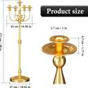 mopam 2Pcs Gold Floor Candelabra, 5 Arms Antique Candlestick Holder