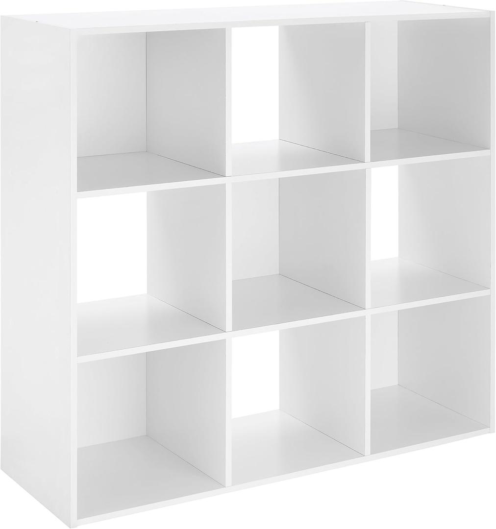 Whitmor 9 Cube Wood Storage Organizer - White (6422-8859-WHT-BB)