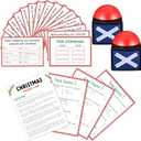 Syhood Christmas Friendly Feud Card Game with 2 Answer Buzzers, Fun Xmas Family Trivia Quiz Party Game Night Activities for Adults, Office, Large Group and Team Building, 2 Packs