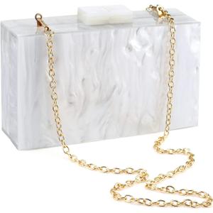 Gets Acrylic Clutch Purses for Women with Marbling Purses and Handbags Elegant Banquet Evening Crossbody Bag