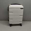 Coolife Carry On Luggage 22x14x9 Airline Approved Hardside PC+ABS Suitcase with TSA Lock, Lightweight Rolling Travel Luggage with Spinner Wheels(White, 20in)