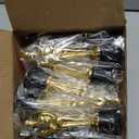 Bedwina Gold Trophy Award Mini Trophies Bulk  (Pack of 12) 6 Inch Tall Plastic Golden Statue Award, Party Themed Decorations, Winners or Appreciation Gifts Game Prizes for Adults & Kids