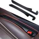 IHOTDER 2PCS Car Seat Gap Filler - Car Seat Gap Filler Organizer for Holding Phone,Key,Purse - Universal Car Gap Filler Fits Car Truck SUV Car Interior Accessories (Black/2PCS)