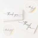 SPIRITDUST 52-pack Thank You Cards Bulk with Kraft Envelopes & Matching Stickers, 3.5x5 Inches, Minimalist Design | Perfect for Business, Weddings, Baby & Bridal Showers, Graduations & Funerals (Pack of 2)