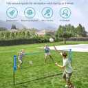 SONGMICS Badminton Net, Height Adjustable Volleyball Net, Pickleball Net for Junior Tennis, Kids, Indoor Outdoor Court, Foldable Nylon Net with Poles 10ft/13ft/16.5ft Wide