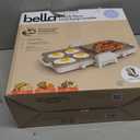 Bella 10"x 20" Ceramic Fold-n-Store Dual Temp Griddle, Fits-anywhere Kitchenware, EverGood Ceramic Nonstick Coating, 2 Temperature Zones up to 400F, Dishwasher Safe Drip Tray, 1500 Watt, Oatmilk