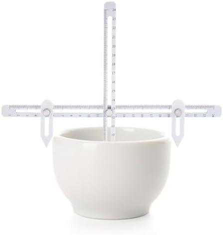 GOMAKERER 1 Set Pottery Gauge Throwing Tool, Pottery Height Measuring Gauge with Clamp Ceramics Pottery Tool for Making Repeat Forms