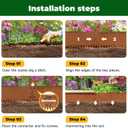 Corten Steel Landscape Edging 40 inch Pre-Rusted Steel Edging Corten Steel Garden Edging 6 Pack Edge for Lawn Yard (10 inch-180 Degree Bend)