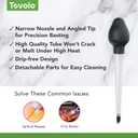 Tovolo Turkey Baster with Cleaning Brush Dripless Angled Tip for Cooking Turkey Ham Roasting Basting, Large Easy to Use Silicone Kitchen Bulb Baster Dishwasher Safe BPA Free Heat Resistant