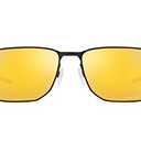Oakley Men's OO4142 Ejector Rectangular Sunglasses, Satin Black/ Prizm 24K Polarized, 58 mm