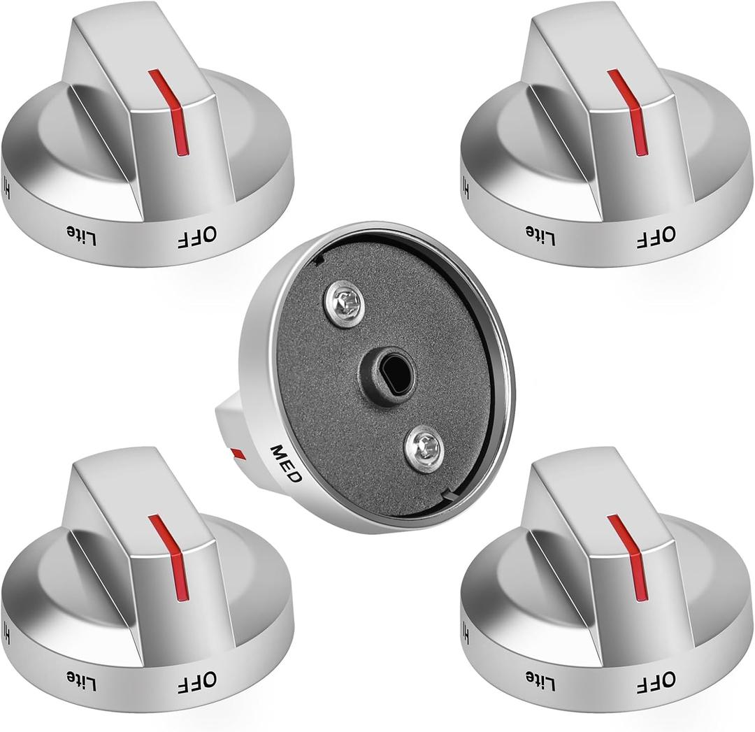 puxyblue   5 Pack DG94-03500A/Z OEM Stove Knob Replaces DG94-03500A DG94-03500U DG94-03500W Electric Gas Range Knobs Fit for Sam-Sung NX60T8111SS NX60T8311SS NX60T8711SS