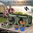 Petprsco Extra Large Cat Carrier for 2 Cats, Fits for Multi‑Cat Car Travel, 48"L x 17"W x 17"H