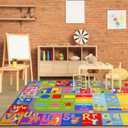 Kids Rug for Playroom Classroom, ABC Alphabet Numbers Play Toddlers Rugs, 3x5 Learning Educational Bedroom Floor Mat, Washable Baby Carpet for Boys Room, Nursery, Preschool, Daycare